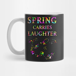 Spring Laughter Rainbow Flowers Mug